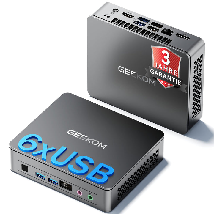 GEEKOM Mini PC Air 12 Lite - 12th Gen Intel-N100 (4 Kerne, 4 Threads) Mini PC Windows 11 Pro, DDR4 8