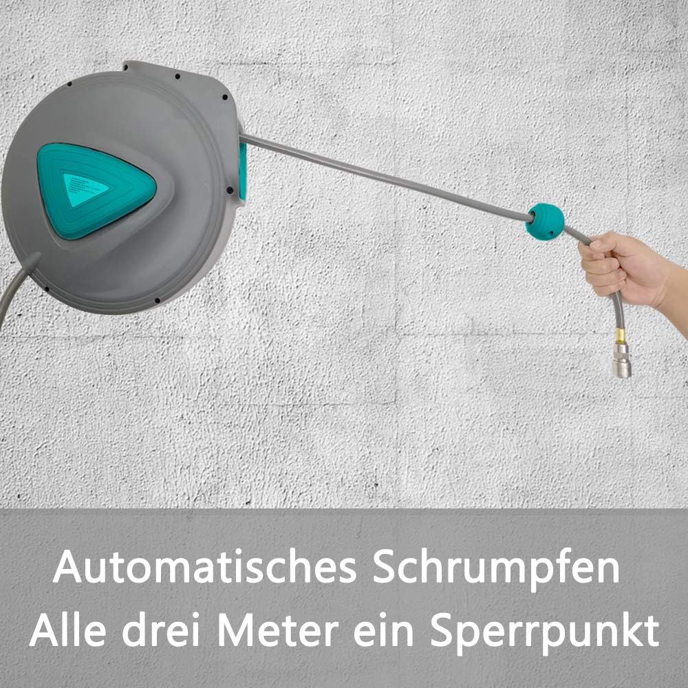 VA-Cerulean Automatisch Druckluftschlauch Aufroller,Wandschlauchhalter Schlauchaufroller für Wand- u
