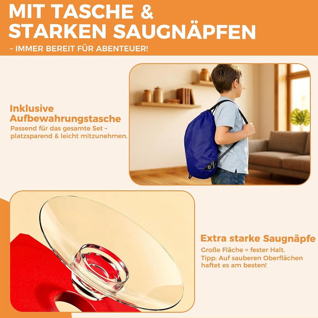 Flexible Rennbahn Kinder 5 m, Autorennbahn Kinder Doppel-Rennstrecke mit 6 Autos, Für 1/64 Autos, Sp