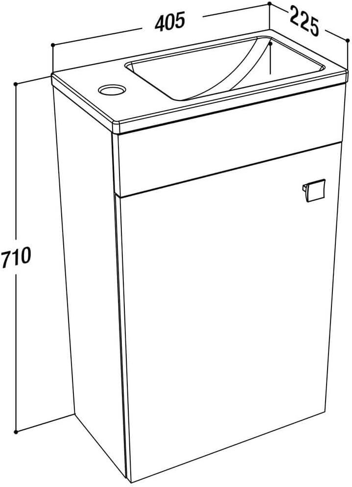 Sieper Badmöbel Waschtischunterschrank mit Waschbecken Gabun Badmöbel mit Waschbecken und Schrank Ke