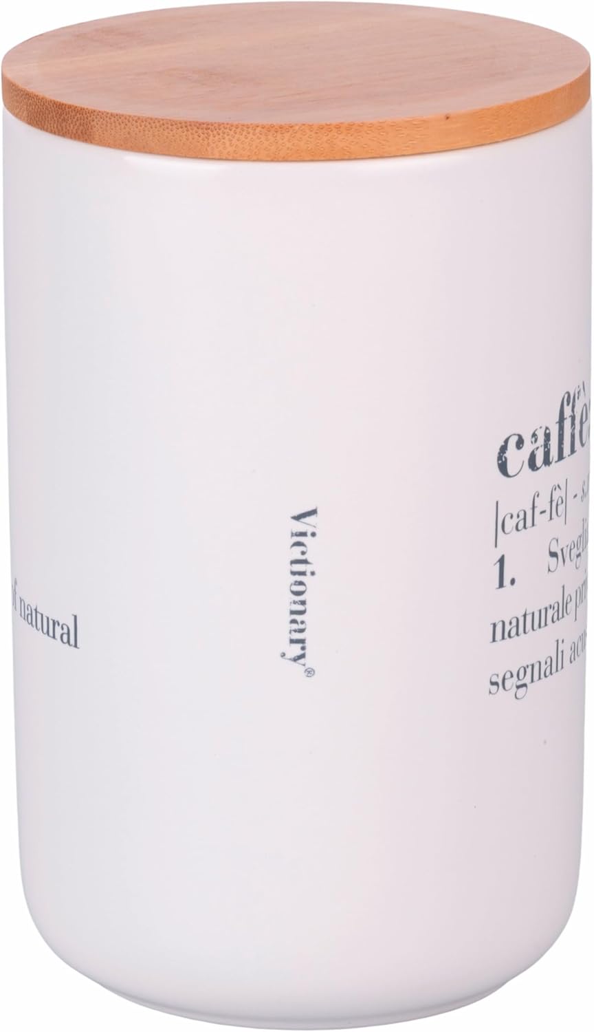 Villa d'Este Home Tivoli 1996 Victionary Kaffeedose 1000 ml aus Keramik mit Bambusdeckel