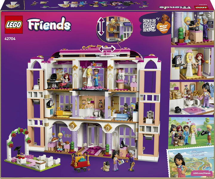 LEGO Friends Das Grandhotel von Heartlake City - Miniatur Modell mit 6 Minifiguren, 2 Tierfiguren &amp;