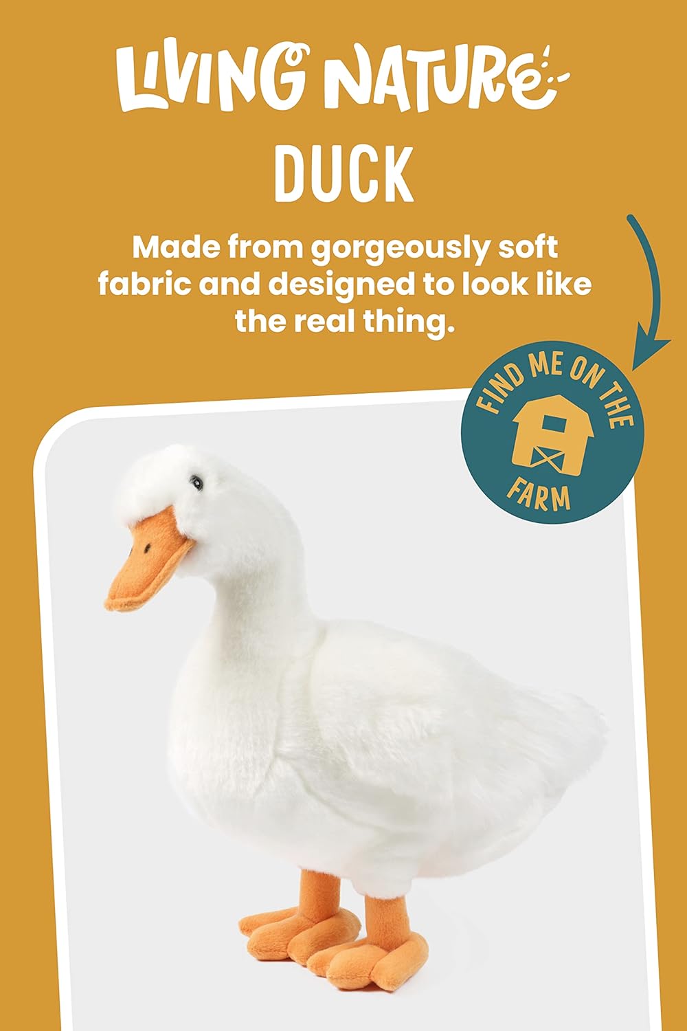 Living Nature Stofftier - Grosse Ente (35cm) Ente (35 cm), Ente (35 cm)