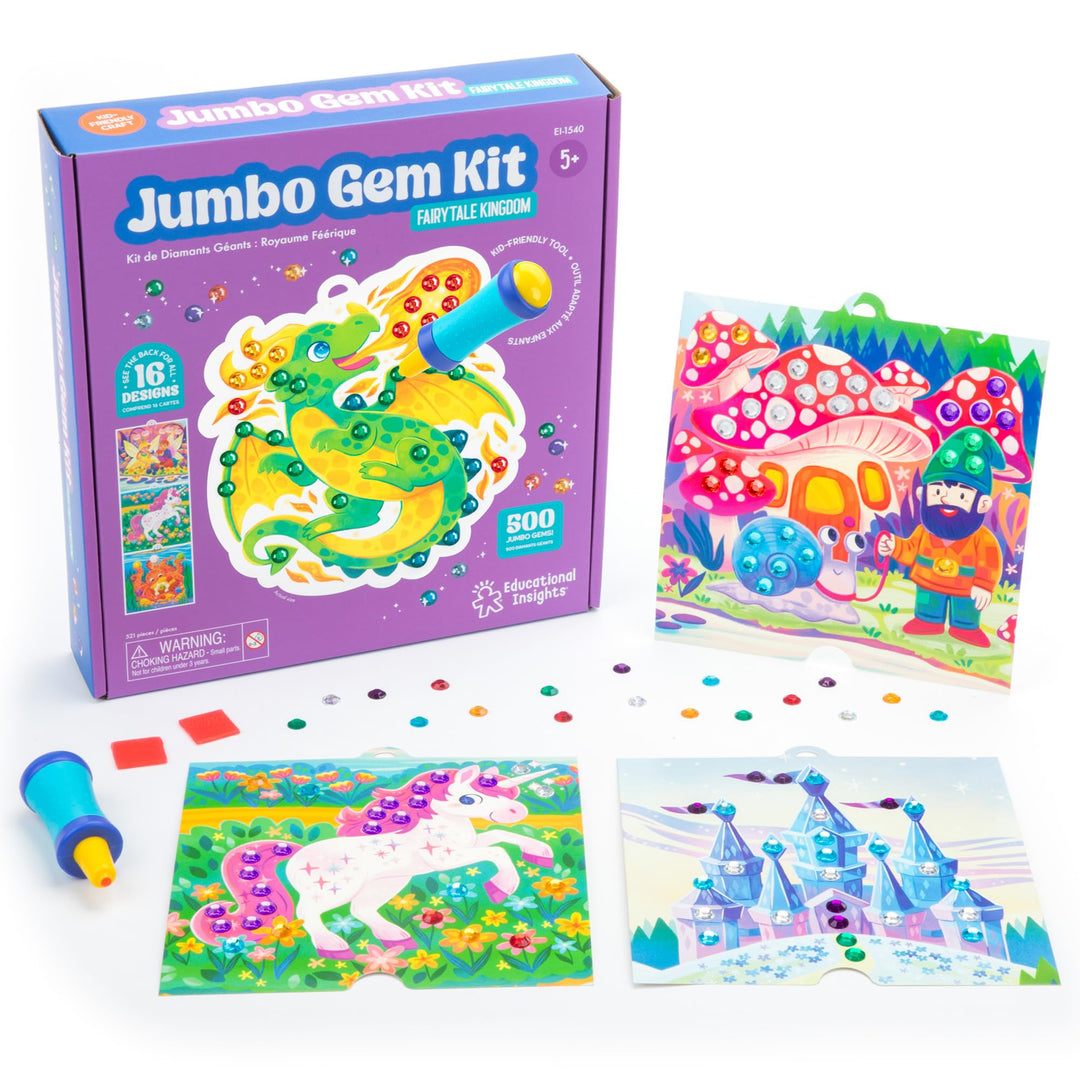 Learning Resources Jumbo Edelstein-Set, Spielzeug für 5-jährige Jungen und Mädchen, wiederverwendbar