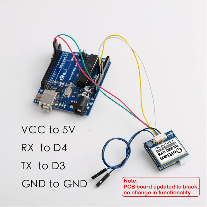 Geekstory BE-880 GPS Receiver Module with Flash HMC5883L Compass 10th Chip GPS Antenna TTL Level 384