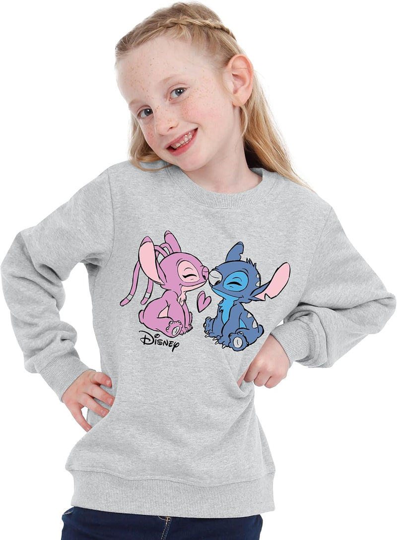 Disney Stitch Pullover Mädchen | Stitch Und Angel Sweatshirt Mädchen | Pullover Für Mädchen 152 Swea