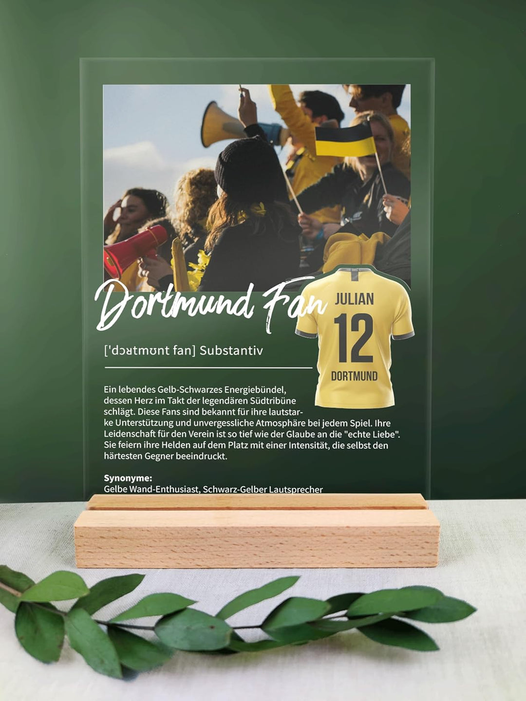 Dortmund Geschenk personalisiert - Acryl Geschenk - Definition: Dortmund Fan - Dortmund Fanartikel,
