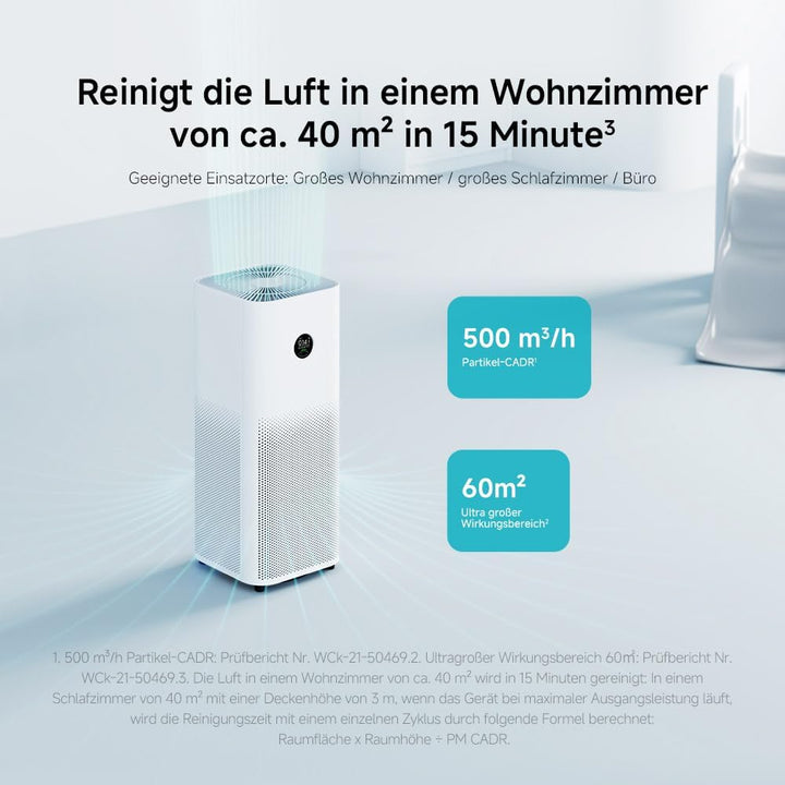 Xiaomi Smart Air Purifier 4 Pro Luftreiniger (beseitigt bis zu 99,97% Tierhaare, Pollen, Staub, Vire