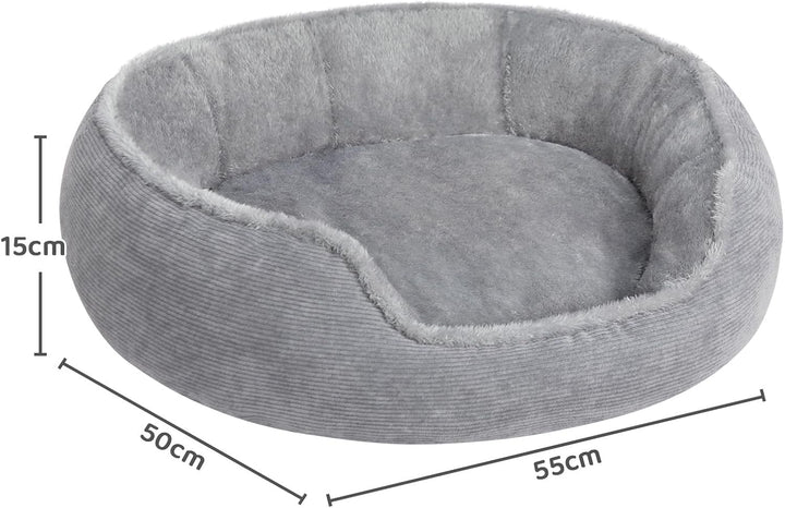Hollypet Katzenbett Kleines Hundebett, Rundes Haustierbett für Katzen und Welpen, Weiches Schlafbett
