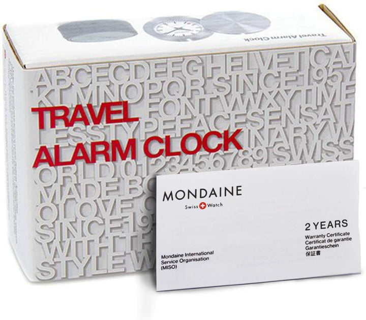 Mondaine - Wecker MSM.64410 Tischuhr 50mm - Bahnhofsuhr aus Messing gehärtetes Mineralglas staubbest