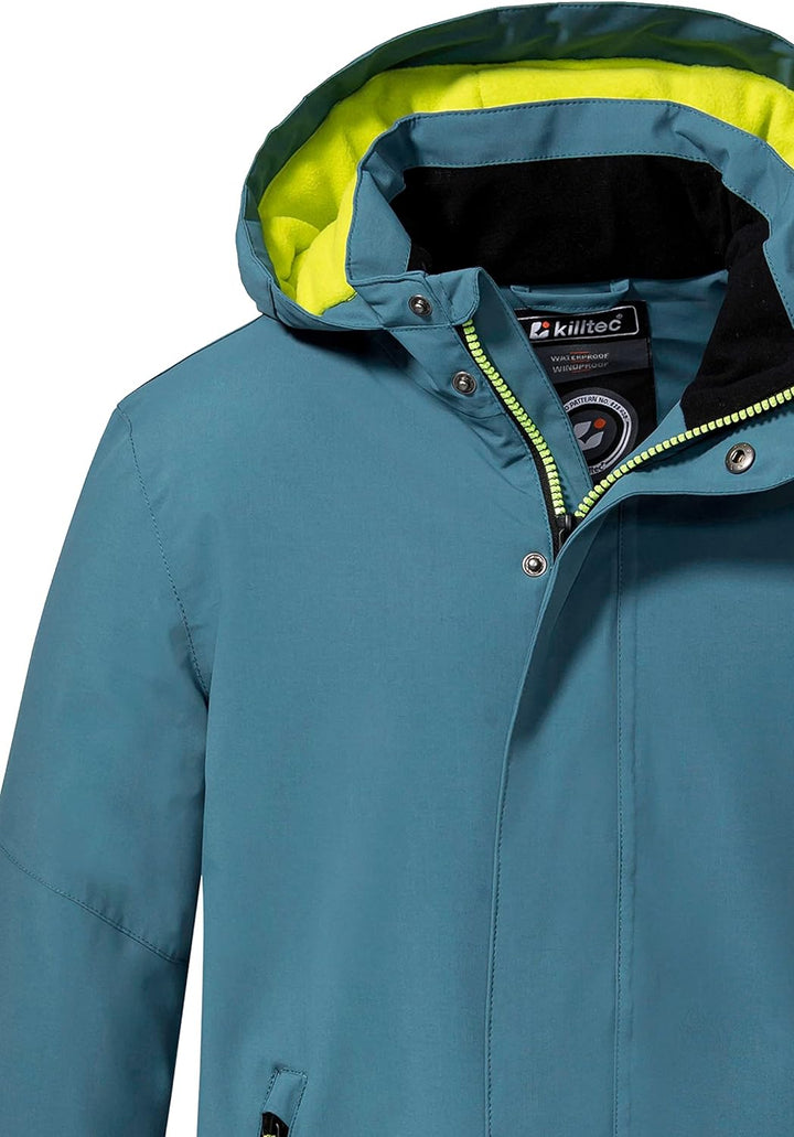 Killtec Jungen Kow 206 Bys Jckt Outdoorjacke Funktionsjacke mit Kapuze, Blau/Grau, 116 EU