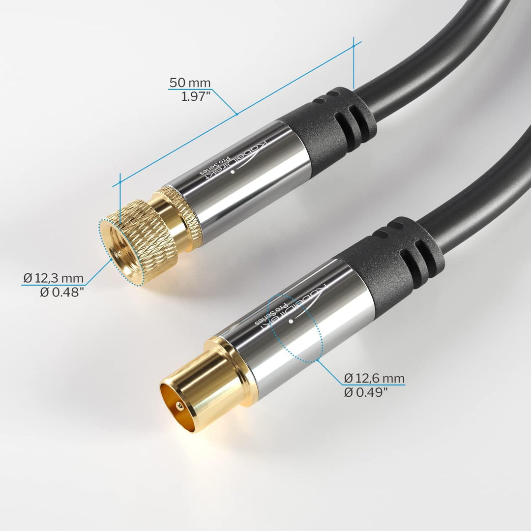 KabelDirekt – 4K SAT Kabel &amp; Antennenkabel, Koaxialkabel – 10m – In Deutschland entwickelt (TV-Kabel