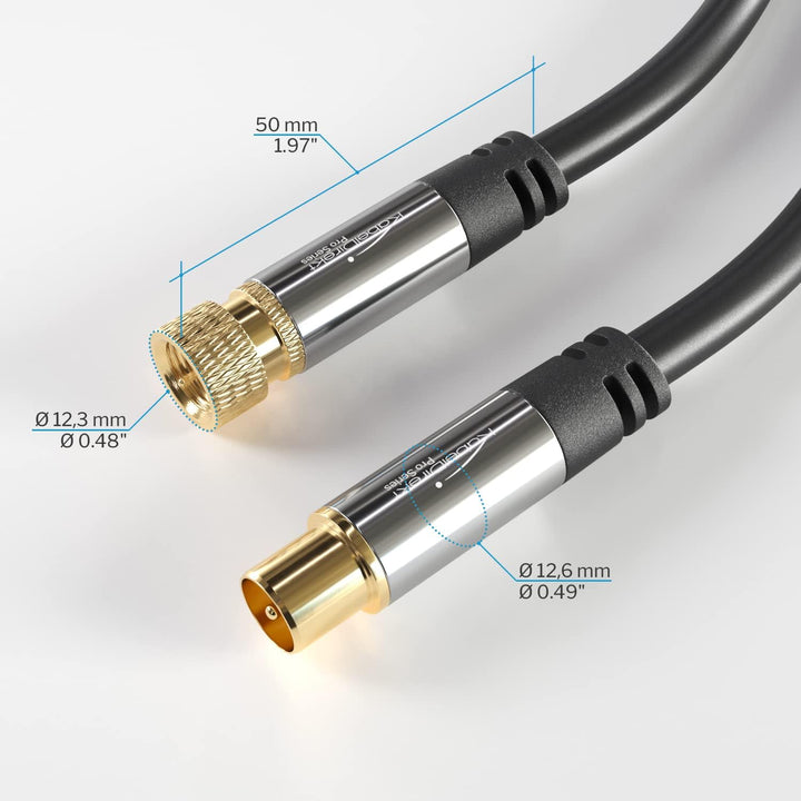 KabelDirekt – 4K SAT Kabel &amp; Antennenkabel, Koaxialkabel – 10m – In Deutschland entwickelt (TV-Kabel