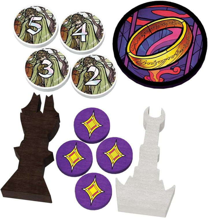 Asmodee, Der Herr der Ringe: Las DOS Torres Bassspiel, kooperatives Kartenspiel für Erwachsene und K