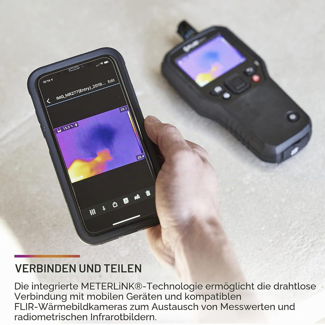 FLIR MR277 Materialfeuchtemessgerät integrierte Wärmebildkamera, Temperaturmessung, Berührungslose I
