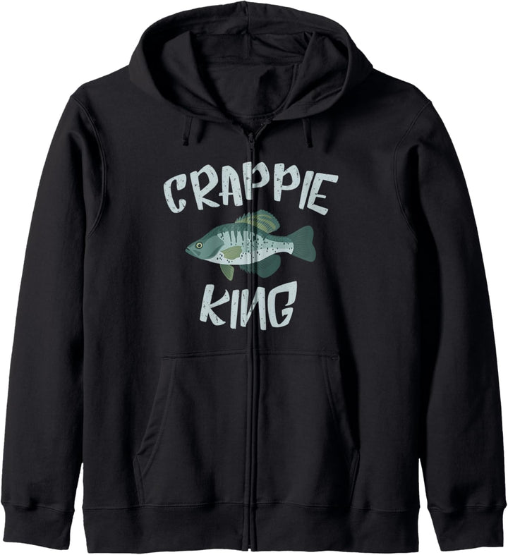 Crappie King - Funny Fisher Fishing Pun Saying - Humor Kapuzenjacke