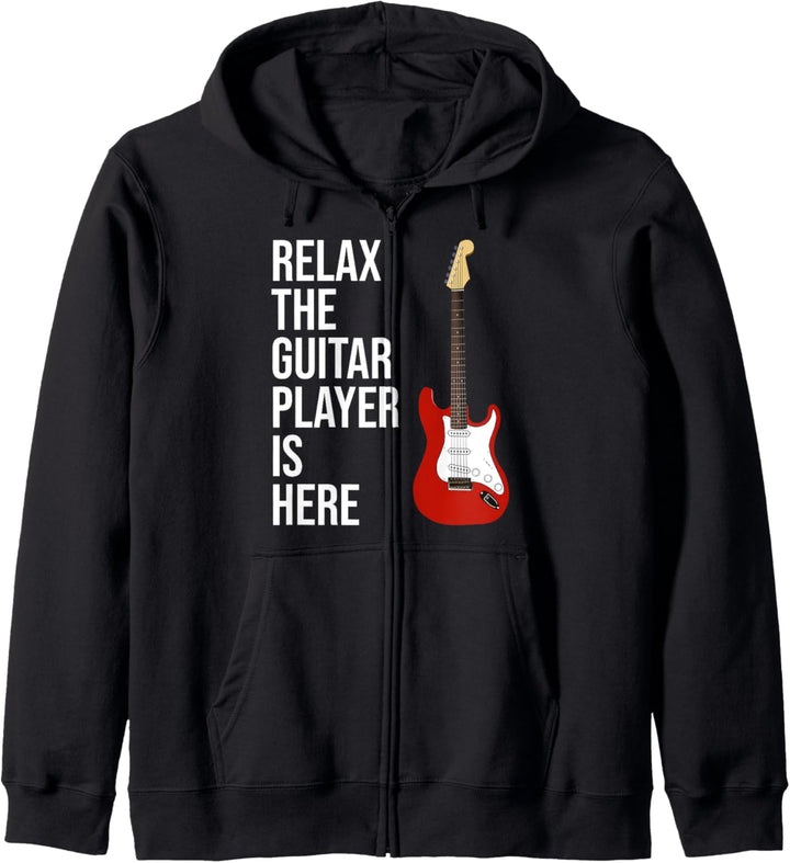 Funny Guitar Gift Relax The Guitar Player Is Here Guitar Kapuzenjacke