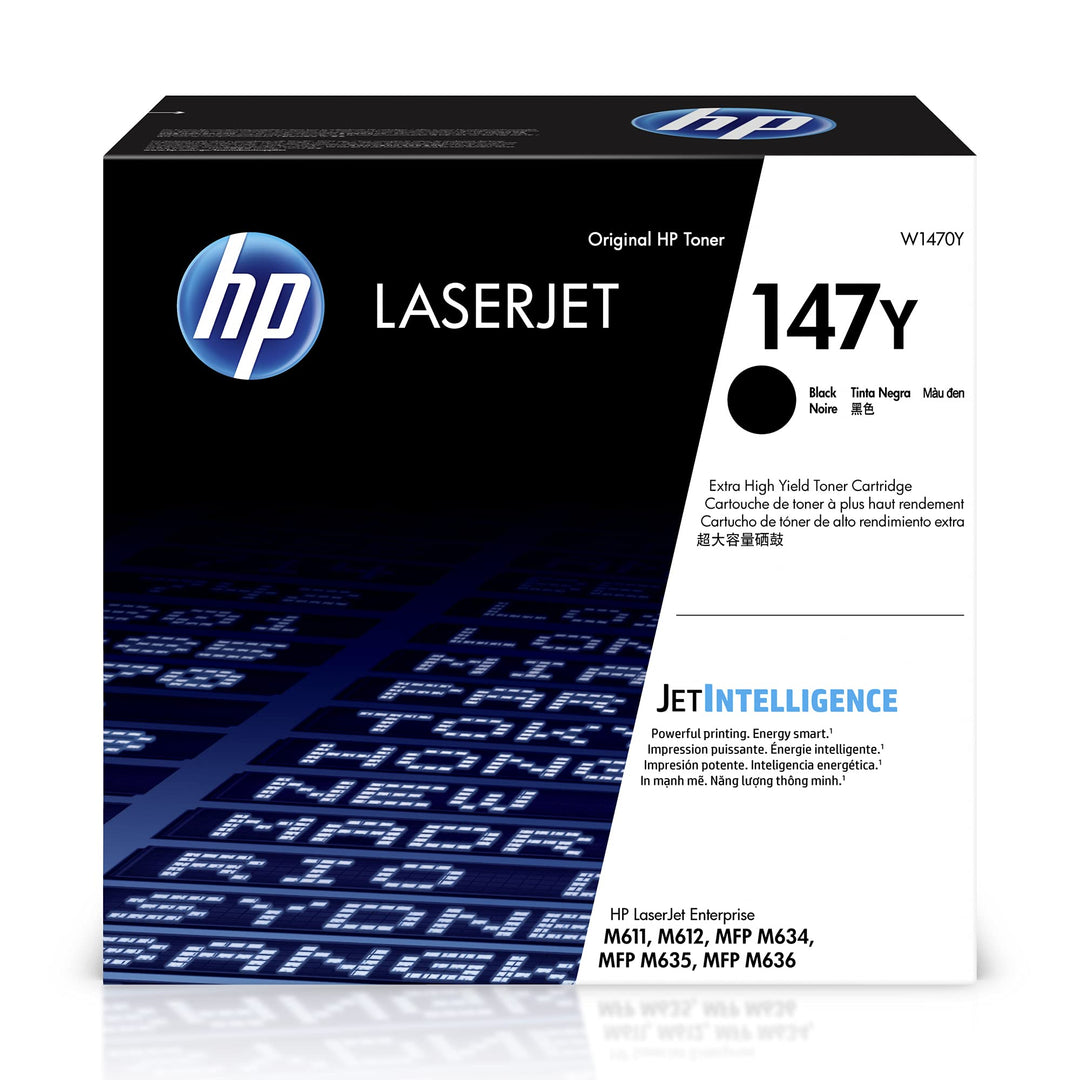 HP 147Y (W1470Y) Schwarz Original Toner mit extra hoher Reichweite für HP LaserJet Enterprise M611,