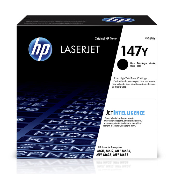 HP 147Y (W1470Y) Schwarz Original Toner mit extra hoher Reichweite für HP LaserJet Enterprise M611,