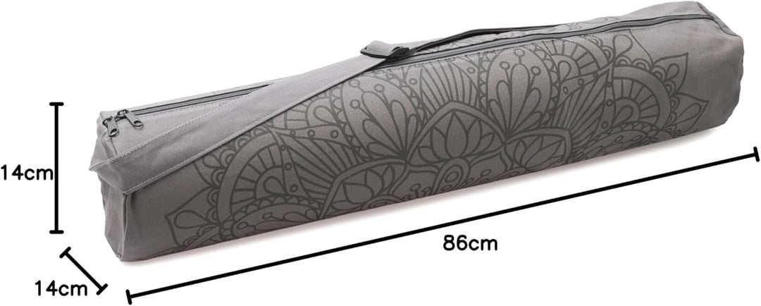 Yogatasche Yogibag® Basic - Zip - Cotton - Art Collection - 86 Cm - Lotus Mandala - Graphit