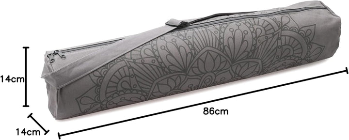 Yogatasche Yogibag® Basic - Zip - Cotton - Art Collection - 86 Cm - Lotus Mandala - Graphit