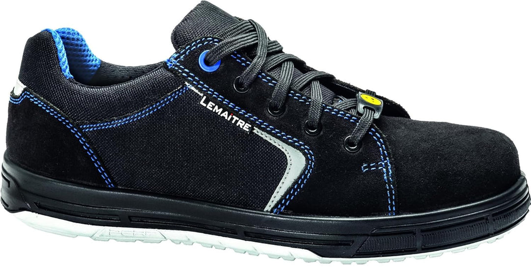 Lemaitre SPACS30BE, SPACE BLUE S3 ESD Sicherheitsschuhe, Schwarz/Blau, Grösse 45 45 EU, 45 EU