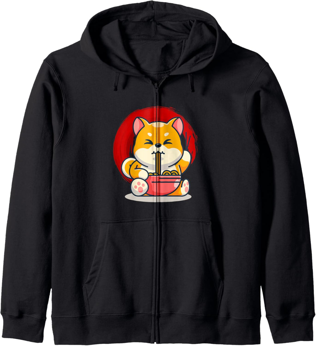 Kawaii Dog Cute Anime Otaku Japanese Ramen Noodles Kapuzenjacke