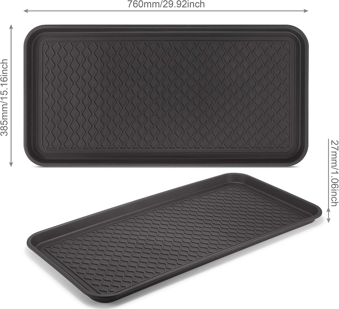3X XL Schuhabtropfschale Schuhmatte Ablage - Schuhablage 76x38x3cm mit erhöhtem Rand - Abtropfschale