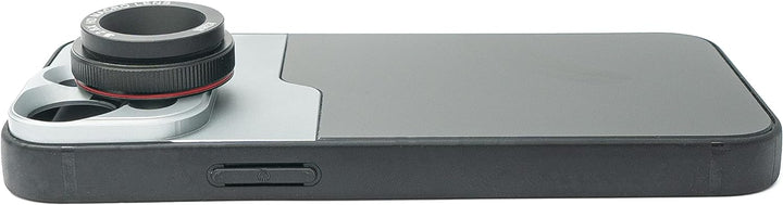 SYSTEM-S Makro Linse 2.8X HD Filter mit Hülle in Schwarz für iPhone 13 Mini