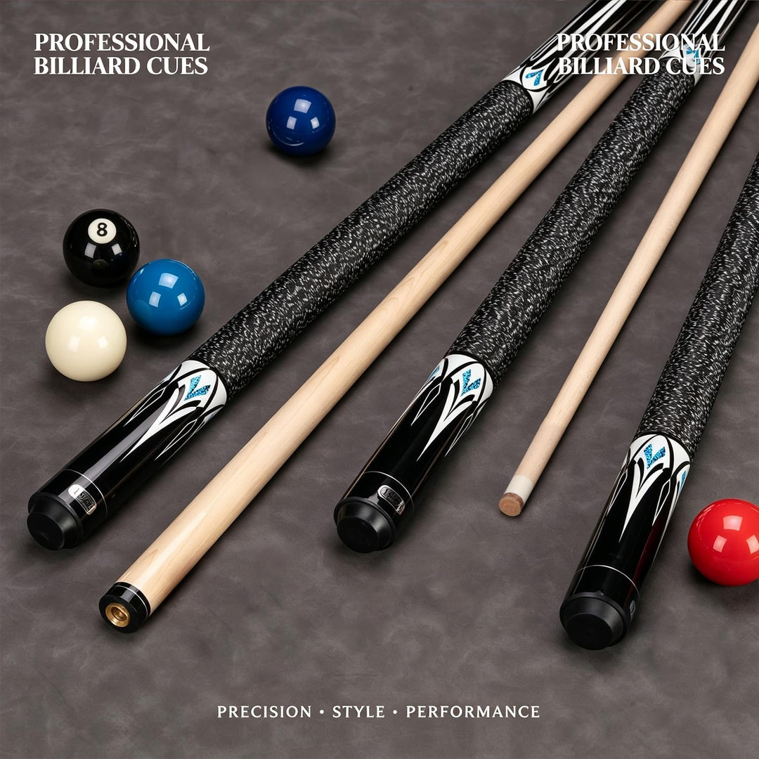 11/11.5/12/12.5/13MM Pool Cue Stick Set - 58 inch Maple Billiard Pool Stick Kit, 1/2 Cue Stick, Whit