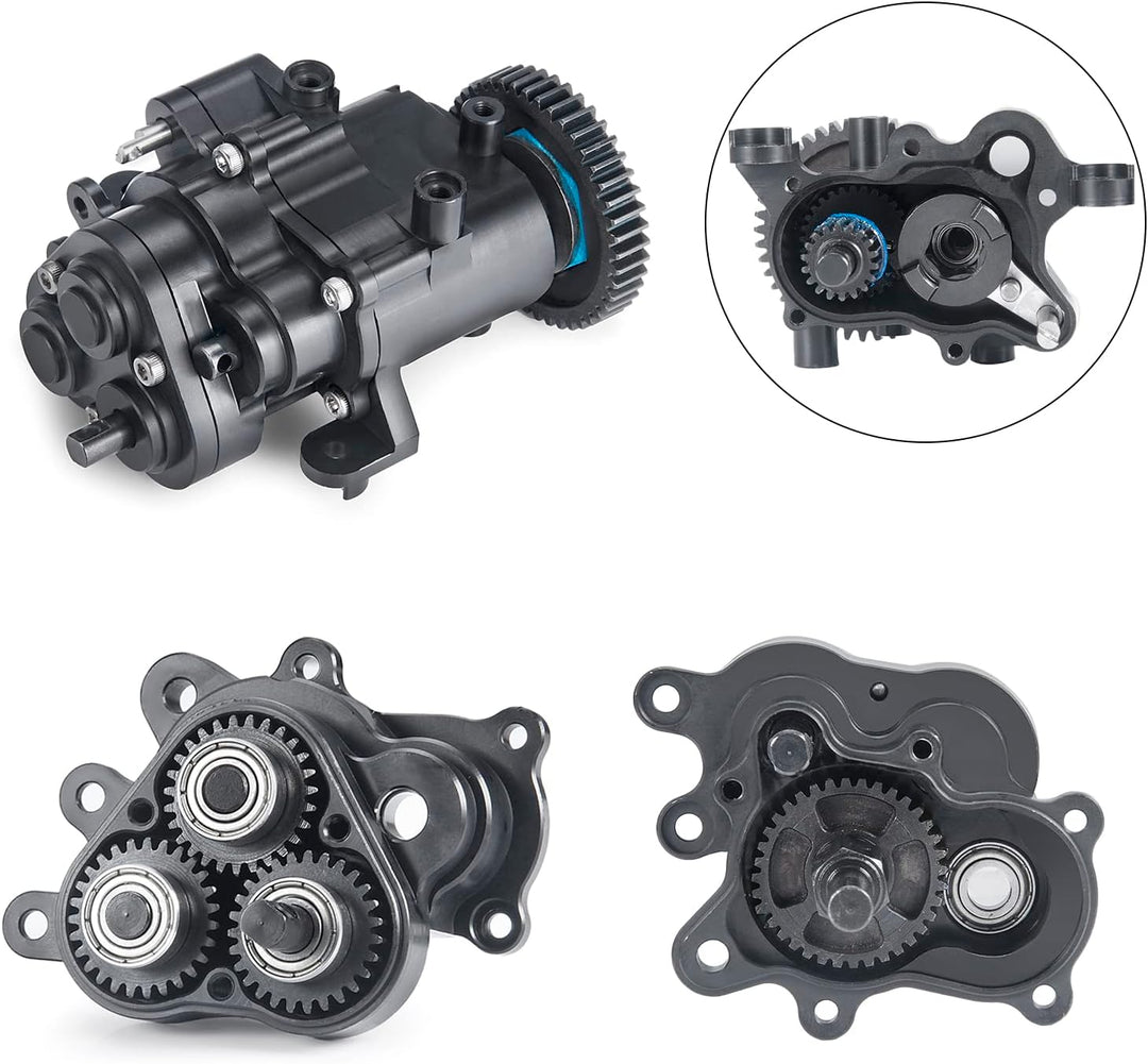 Runup Metallgetriebe mit Schaltpantoffel, Kupplung und Getriebeinternen Zahnrädern für 1/10 RC Crawl