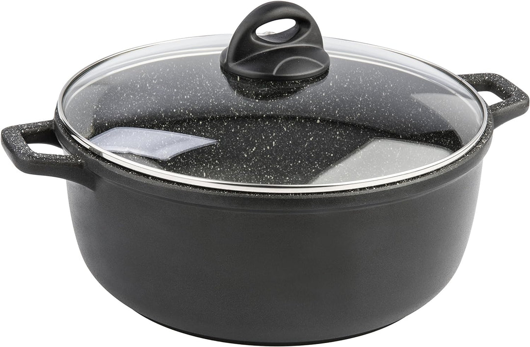 Barazzoni die Kochen besondere Kasserolle Zwei Griffen mit Deckel, Durchmesser 28 cm, Aluminiumguss