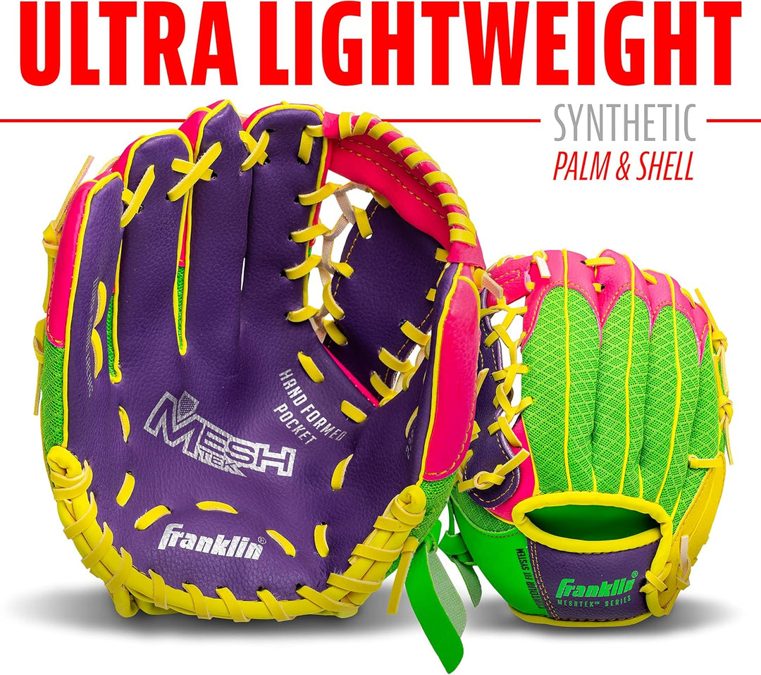 Franklin Sports Teeball Recreational Series Fielding Handschuh mit Baseball, 24,1 cm für Linkshänder