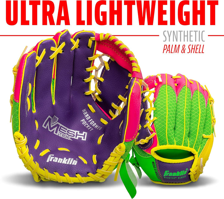 Franklin Sports Teeball Recreational Series Fielding Handschuh mit Baseball, 24,1 cm für Linkshänder