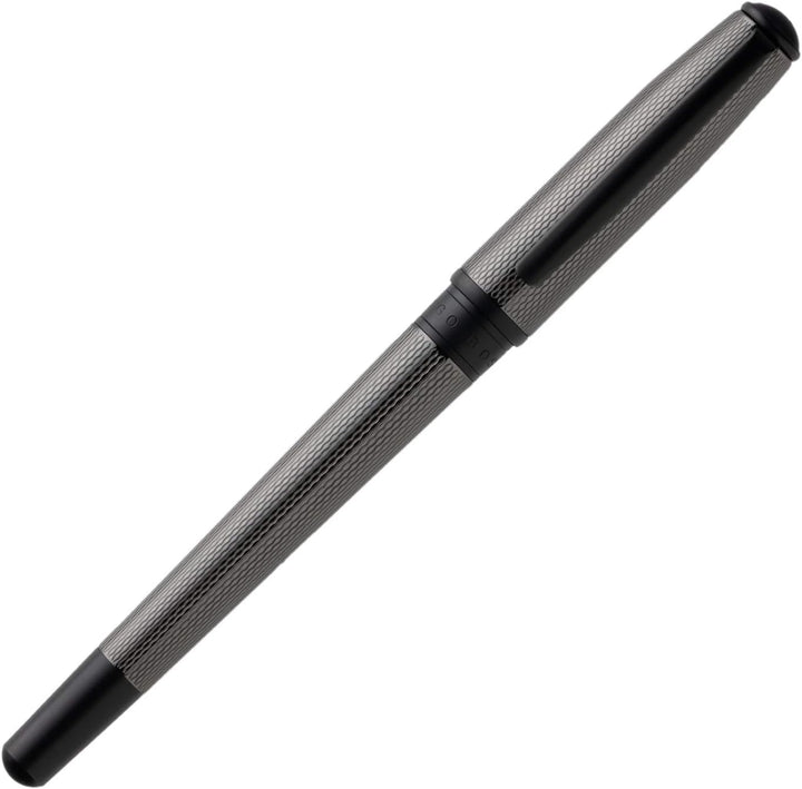 Hugo Boss Essential Glare Füllfederhalter Dunkelgrau Messing Poliert, Masse: 14,3cm, HSY0562A