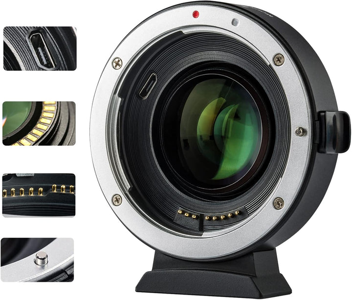 VILTROX EF-EOS M2 Speed Booster 0,71x Autofokus Speedbooster Objektiv Adapter kompatibel mit Canon E