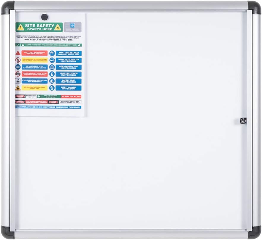 Bi-Office-Vitrine für den Innenbereich mit zusätzlichem, abschliessbarem magnetischem Whiteboard, Gr