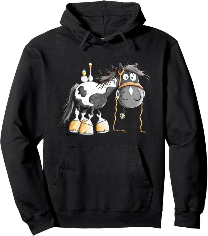 Süsser Schecke I Pferd Pony I Pferdemotiv Reiter Fun Pullover Hoodie