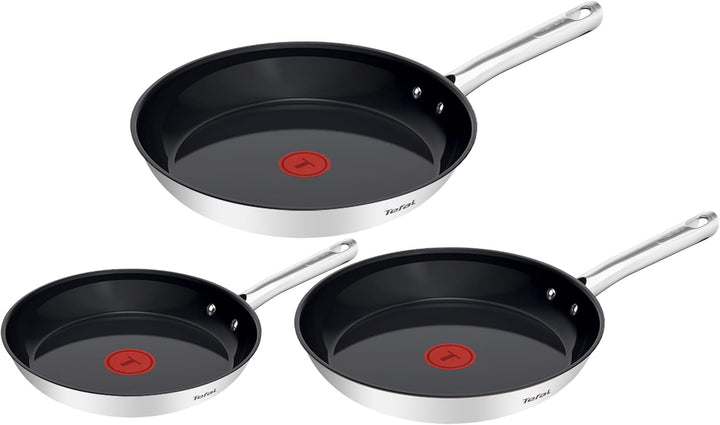 Tefal Duetto On Pfannen-Set, 3-tlg. 20/24/28 cm, Go Ceram keramische Antihaftbeschichtung, Thermo-Si
