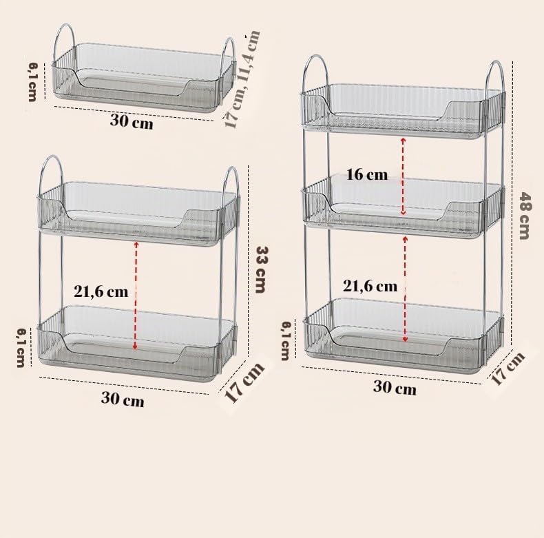 Make up Organizer, Kosmetik Organizer, Beauty Organizer, Hautpflege Organizer für Badezimmer (2 Schi
