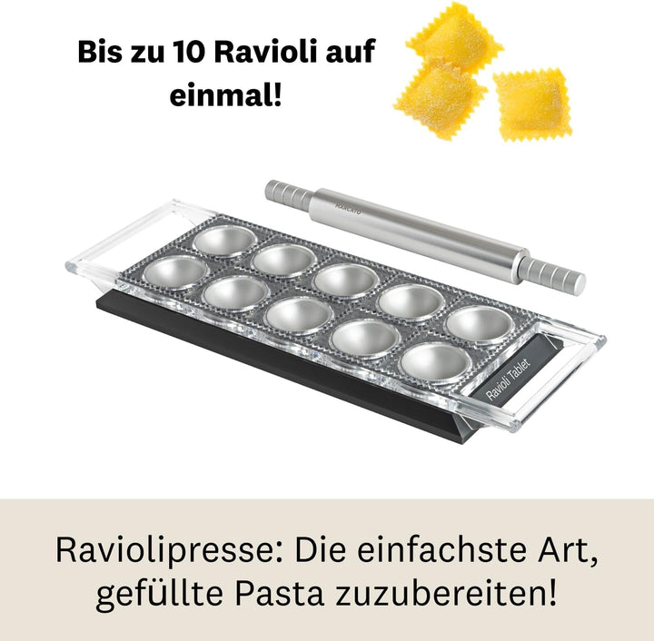 MARCATO Ravioli Tablet. Form für Ravioli Powder Grau. Eloxiertes Aluminium. 20 x 10 x 2 cm. Einfache