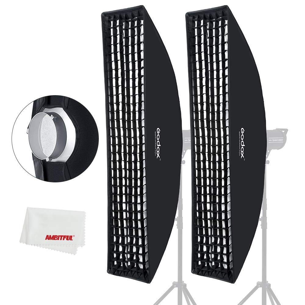 GODOX rechteckige Softbox für Foto-Stroboskop, Studioblitz, Bowens-Halterung, 2 Stück