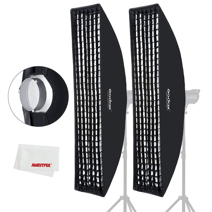 GODOX rechteckige Softbox für Foto-Stroboskop, Studioblitz, Bowens-Halterung, 2 Stück
