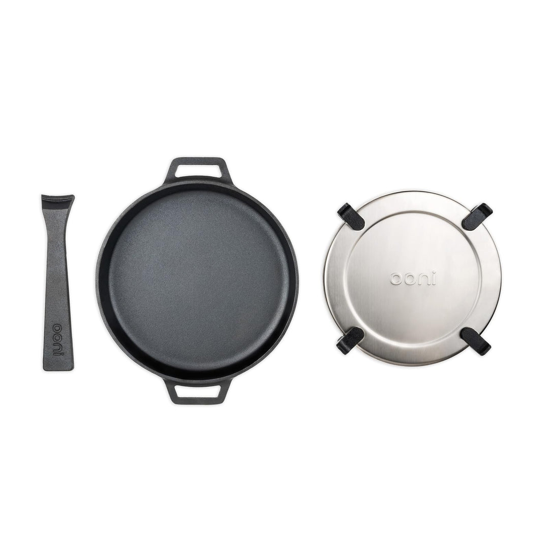 Ooni Bratpfanne aus Gusseisen – Eisenpfanne – Grillpfanne aus 100% Gusseisen – Gusseisenpfanne – Gri
