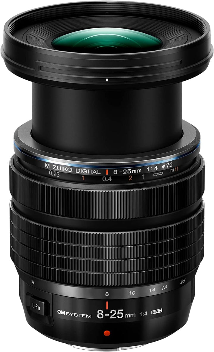 Olympus M.Zuiko Digital ED 8-25mm F4.0 PRO, Weitwinkel-Zoomobjektiv, geeignet für alle Micro-Four-Th