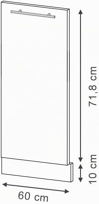 Vicco Geschirrspülblende Fame-Line, Goldkraft Eiche, 60 cm | ohne Arbeitsplatte, zur Kombination mit