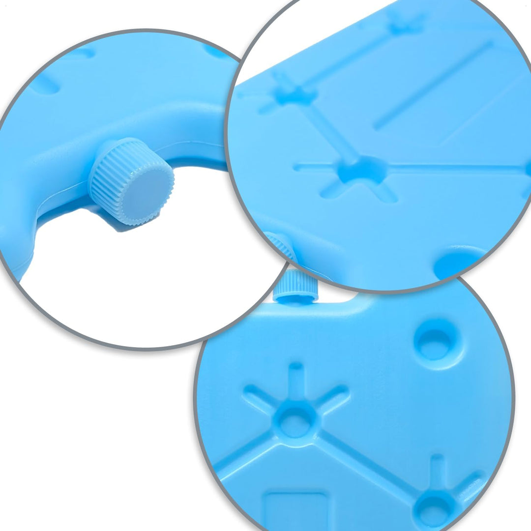 com-four® 4X Extra flaches Kühlakku - Platzsparend und ideal für Kühlbox und Kühltasche - Grosses Kü