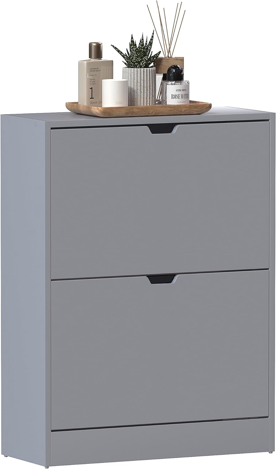 Vida Designs Schuhschrank, Grau, 80H x 60W x 24D, Grau