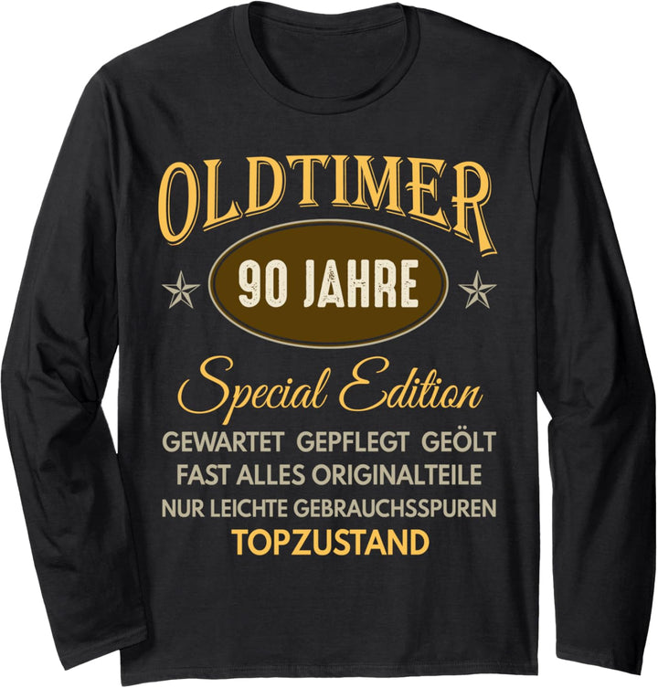 90. Geburtstag Mann Frau 90 Jahre 1934 Deko Lustig Geschenk Langarmshirt