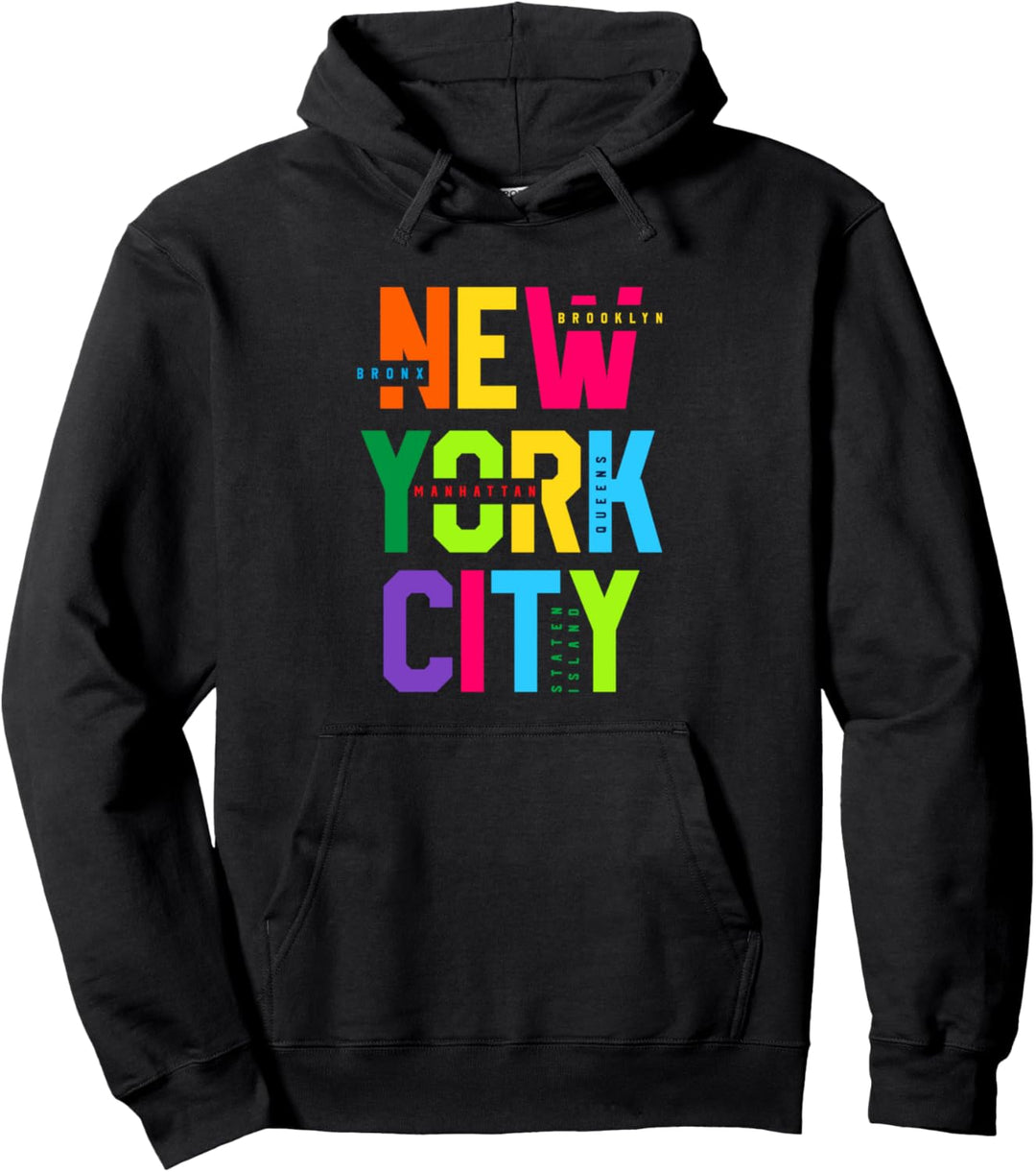 Bunte New York City Grafik-T-Shirts und coole Designs Pullover Hoodie